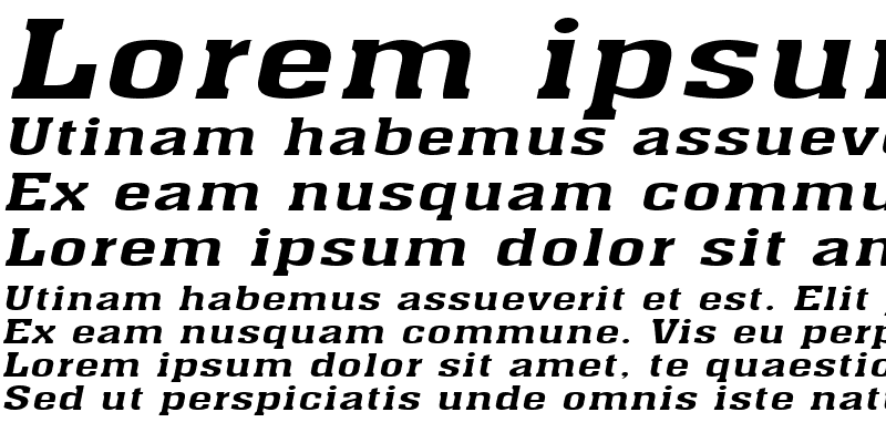 Sample of Ache Extended Italic