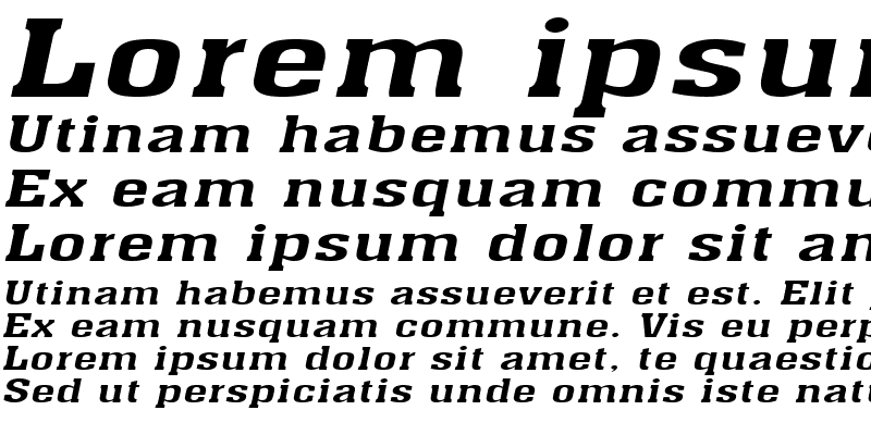Sample of AcheExtended Italic