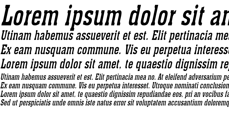 Sample of AcheThin Italic