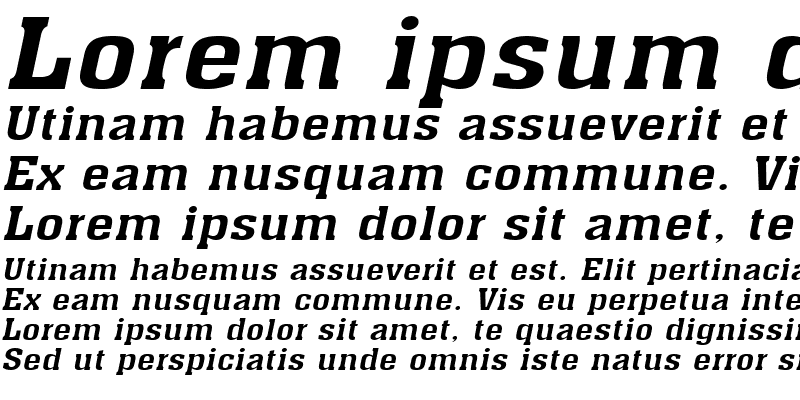 Sample of AcheWide Italic