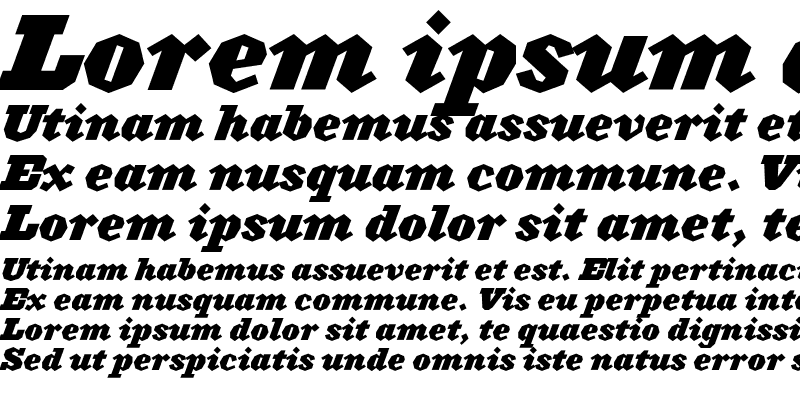 Sample of Acropolis HTF-Black- Italic