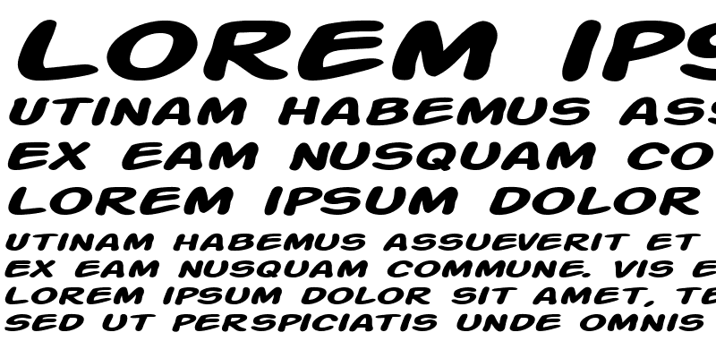Sample of Action Man Extended Bold Italic