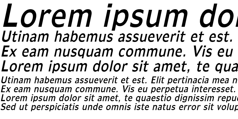 Sample of Adams Condensed Italic
