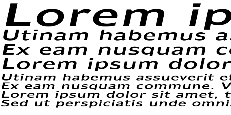 Sample of Adams Extended Italic
