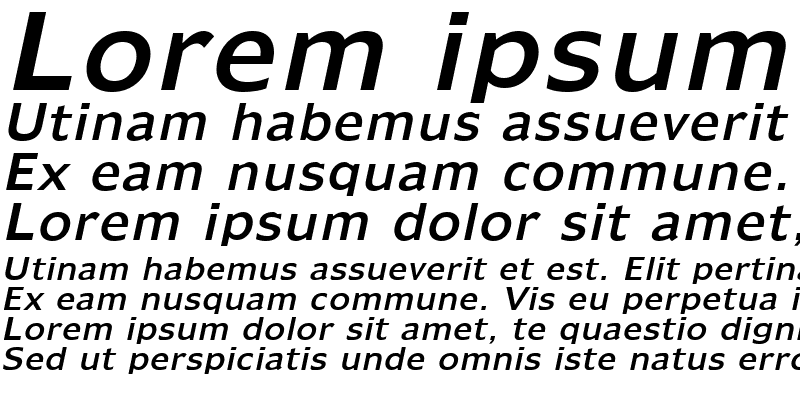 Sample of Adams Italic