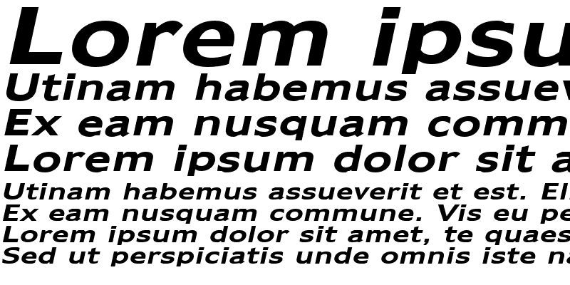 Sample of Adams Wide Bold Italic