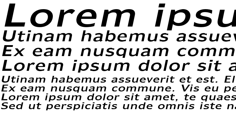 Sample of Adams Wide Italic