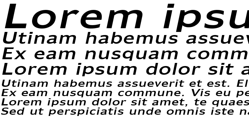 Sample of AdamsWide Italic