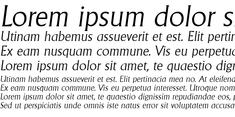 Sample of AdelonLH Italic