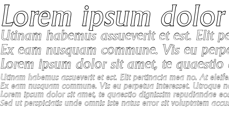 Sample of AdelonOutline Italic