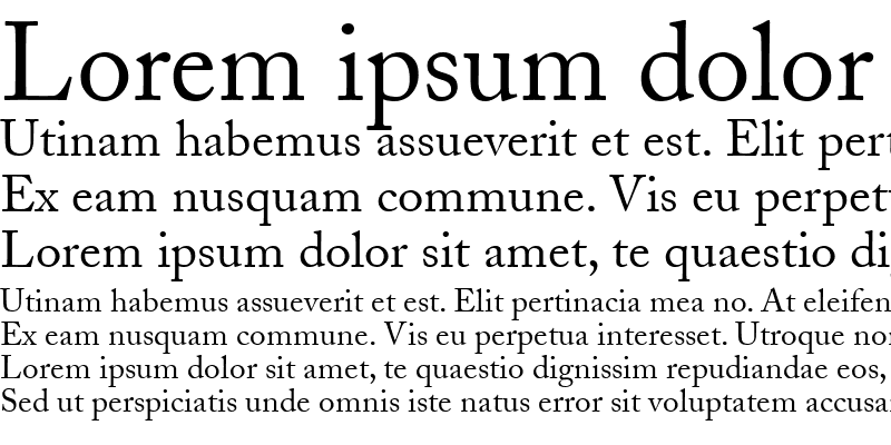 Sample of AdobeCaslon Roman