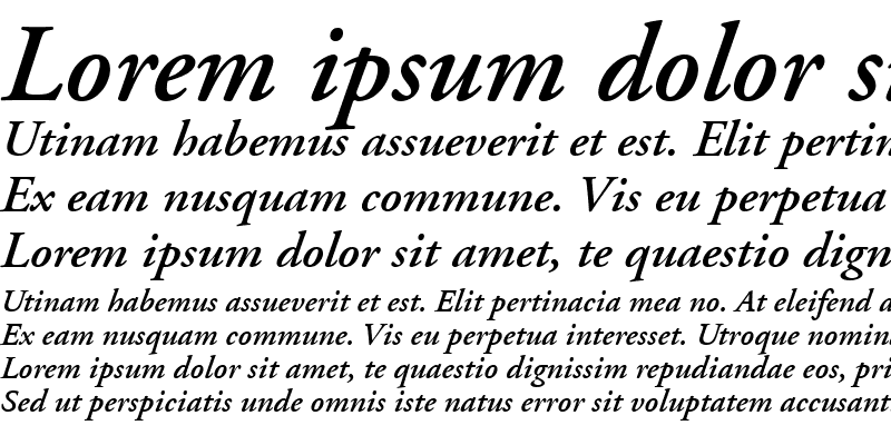 Sample of AdobeGaramond-SemiBold Semi BoldItalic