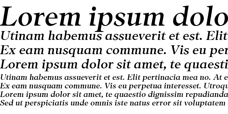 Sample of AdroitURWTMed Italic