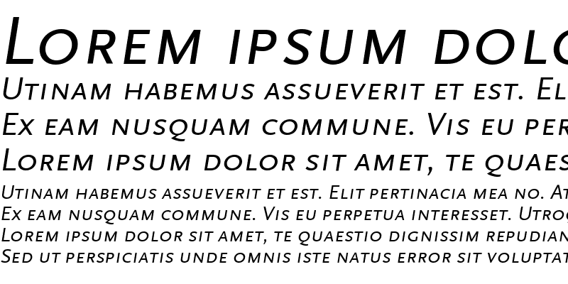 Sample of ADScalaSansCaps Medium Italic