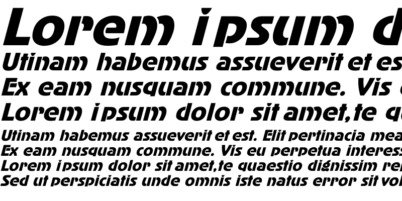 Sample of AdverGothic Italic