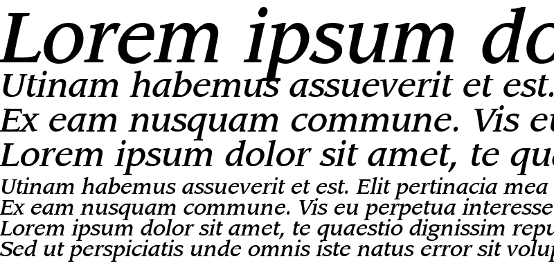 Sample of Advisor Medium SSi Medium Italic