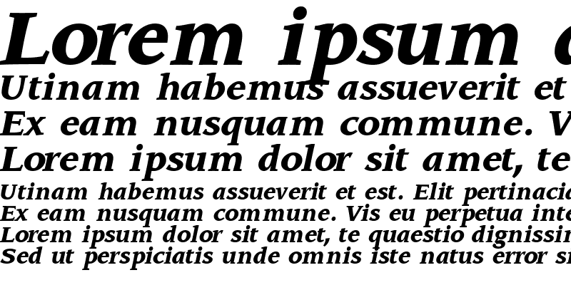 Sample of AdvisorBlackSSK Italic