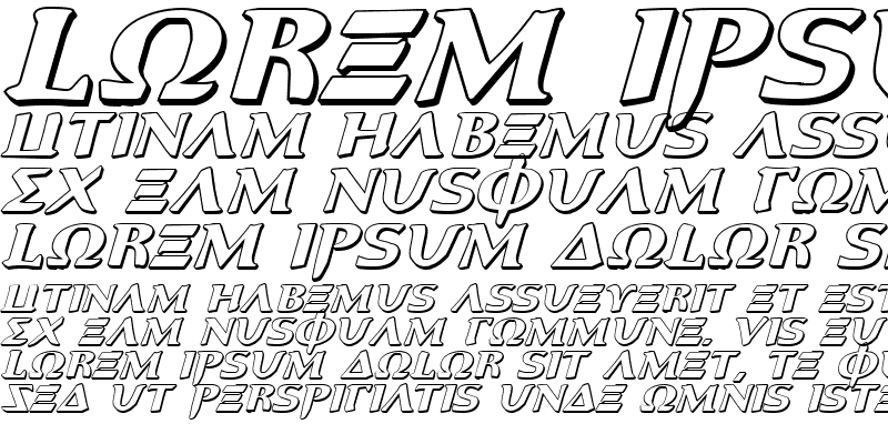 Sample of Aegis 3D Italic