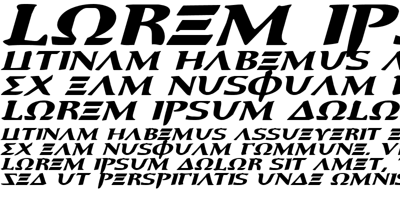 Sample of Aegis Expanded Italic