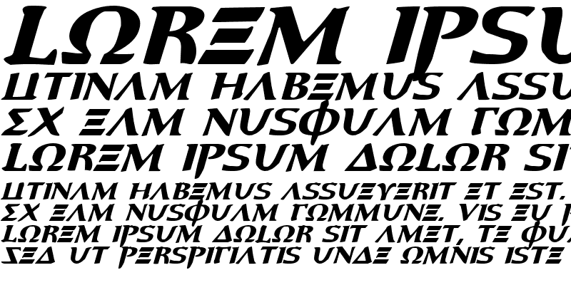 Sample of Aegis Italic Italic