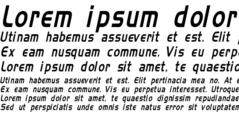 Sample of AeroCondensed Italic