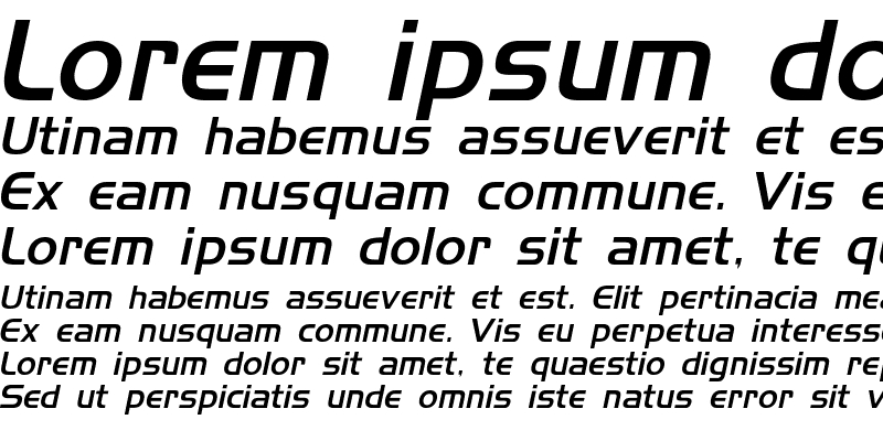 Sample of AeroLight Italic