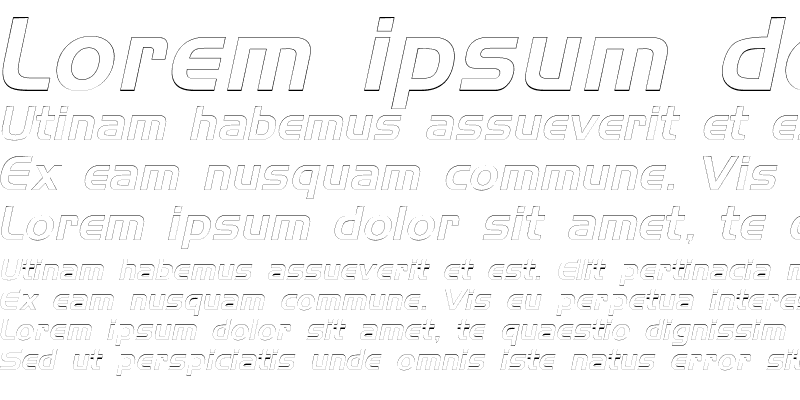Sample of AeroOutline Italic