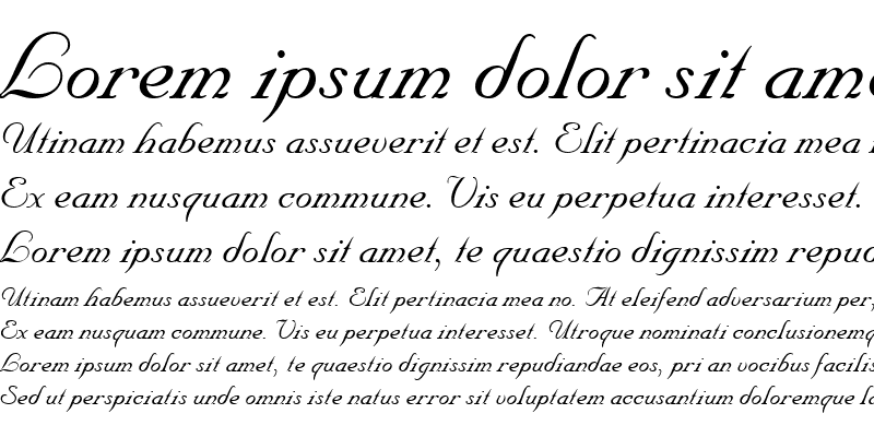 Sample of Affair 1 Italic