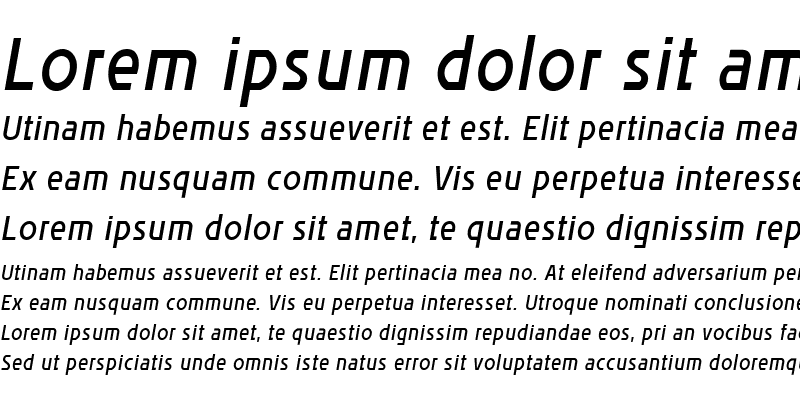 Sample of Affluent Demibold Italic