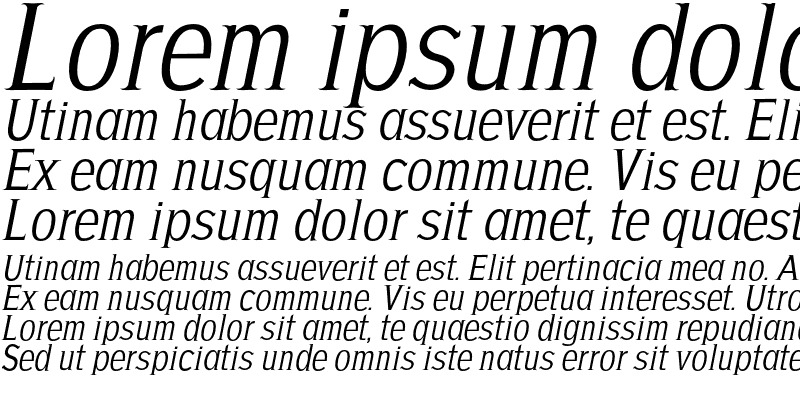 Sample of AGAJDA Regular Italic
