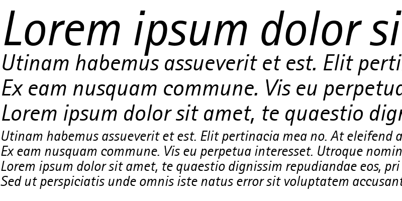 Sample of Agfa Rotis Sans Serif Italic