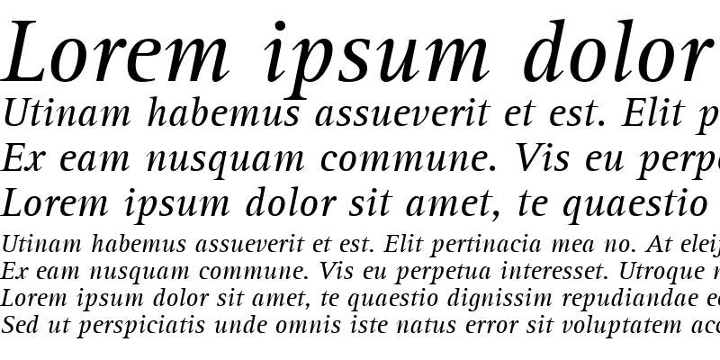 Sample of Agfa Rotis Serif Italic