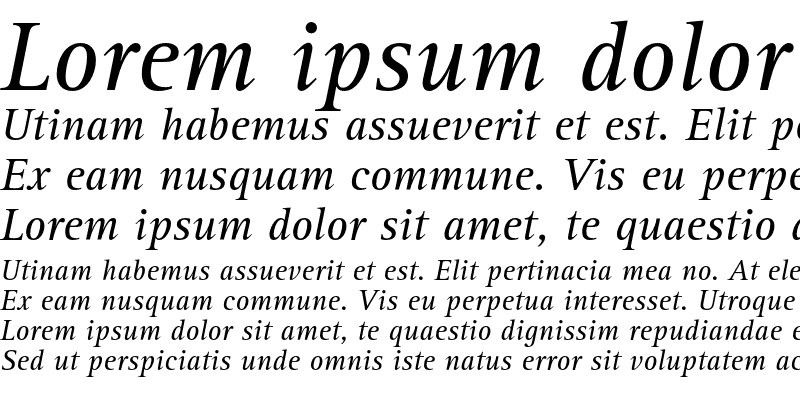 Sample of AgfaRotisSerif Italic