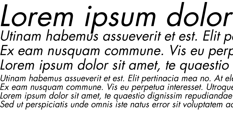 Sample of AGFatumC Italic