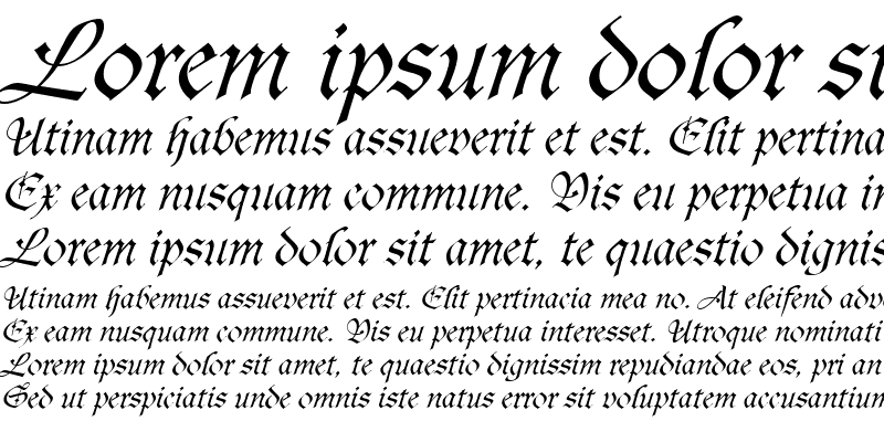 Sample of Agincort Italic