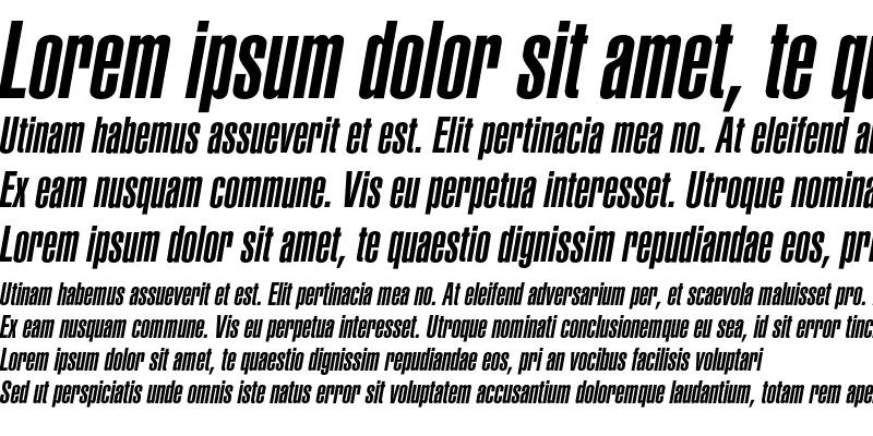 Sample of AGLettericaUltraCompressedC Italic