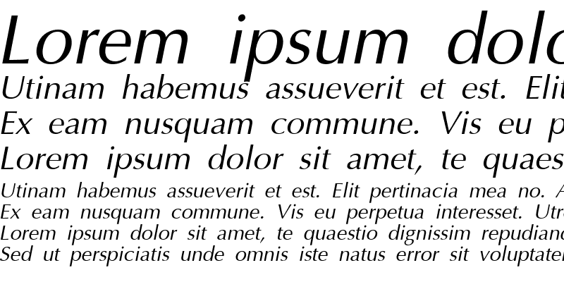 Sample of AGOptCyrillic Normal-Italic