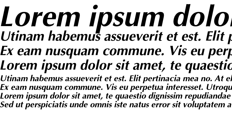 Sample of AGOpusC Bold Italic