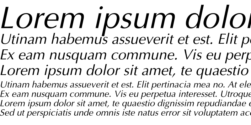 Sample of AGOpusC Italic