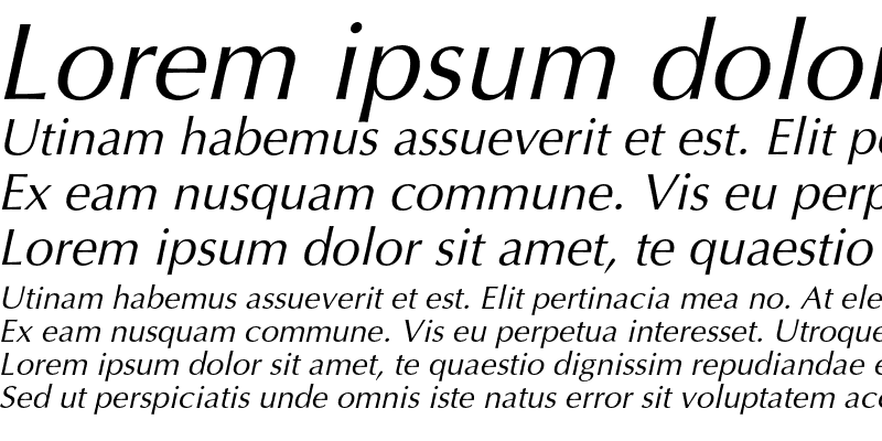 Sample of AGOpusHRC Italic