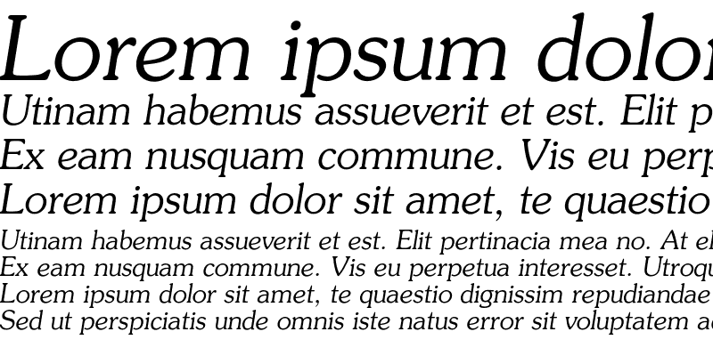 Sample of AGPresquireC Italic