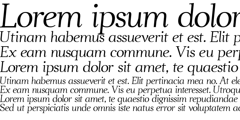 Sample of Ahellya Italic