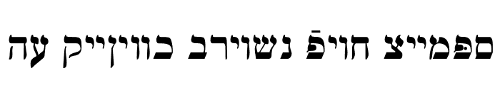 Preview of Ain Yiddishe Font-Traditional Regular