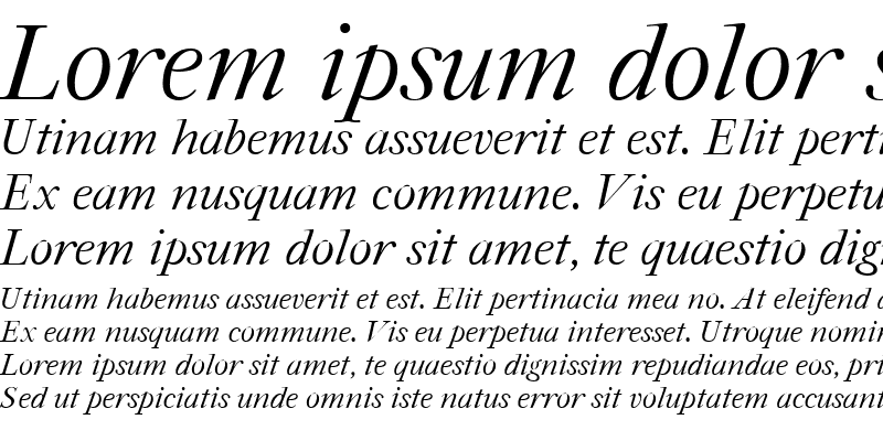 Sample of AIOberon Italic