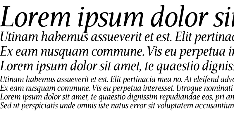 Sample of AIVeritas Italic