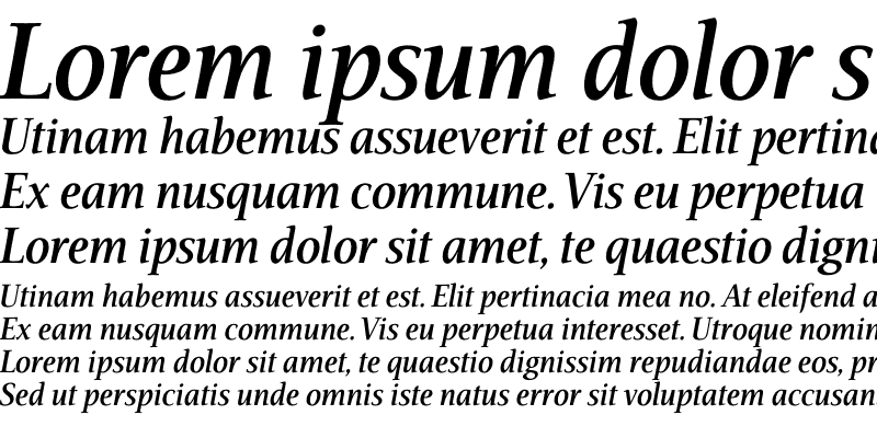 Sample of AIVeritas SemiBold Italic