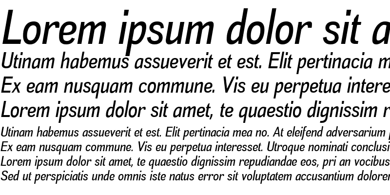 Sample of Akazan Italic