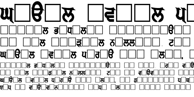 Sample of AkrutiPnjRomi Bold