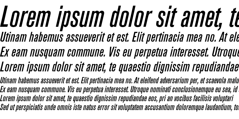 Sample of Akzidenz-Grotesk BQ Condensed A Medium Italic
