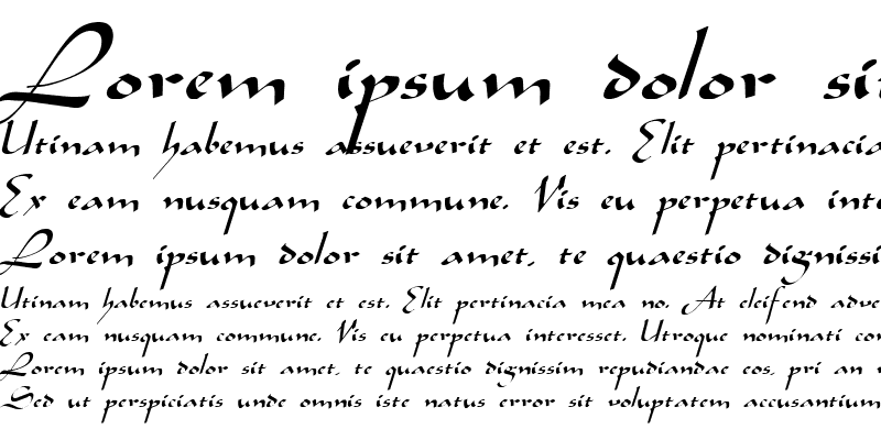 Sample of Aladdin Italic